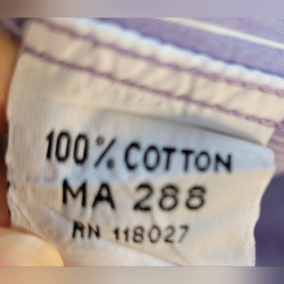 Boden Mens Purple Striped Button Down Cotton Shirt Medium - Picture 4 of 8